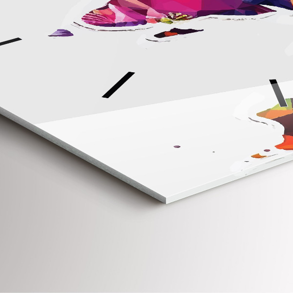 Reloj de pared cuadrado Triángulos del mapa del mundo