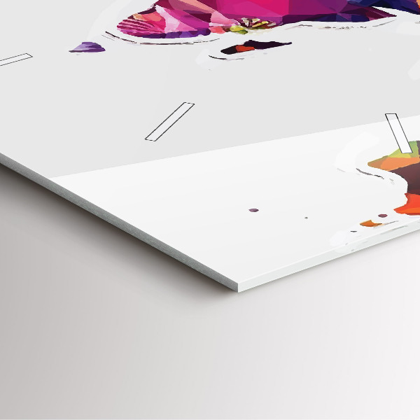 Reloj de pared cuadrado Triángulos del mapa del mundo