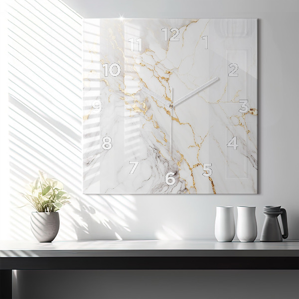 Reloj cuadrado Mármol decorativo