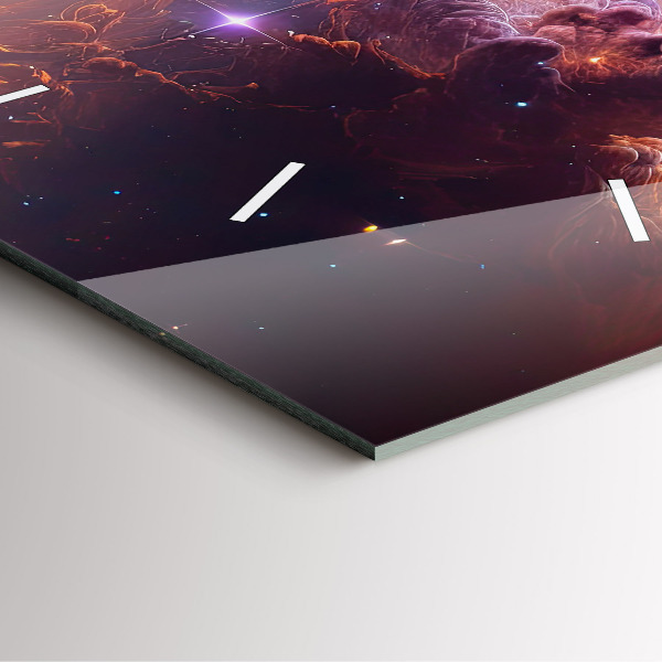 Reloj de pared cuadrado Mundo cósmico de estrellas