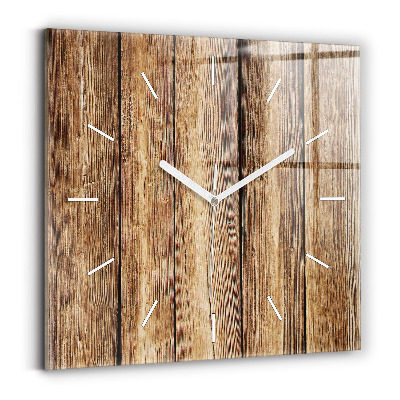 Reloj cuadrado Tablones de madera