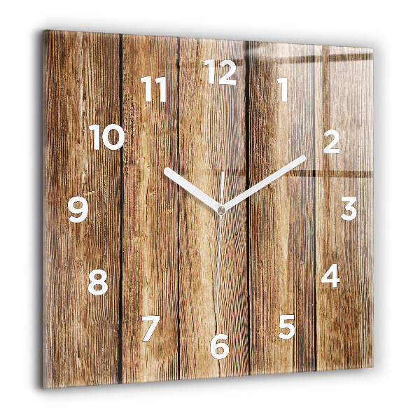 Reloj cuadrado Tablones de madera