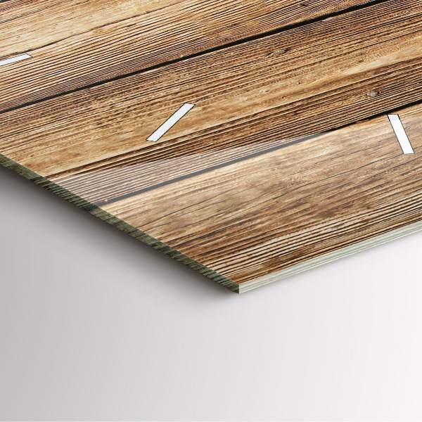 Reloj cuadrado Tablones de madera