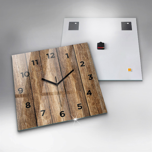 Reloj cuadrado Tablones de madera