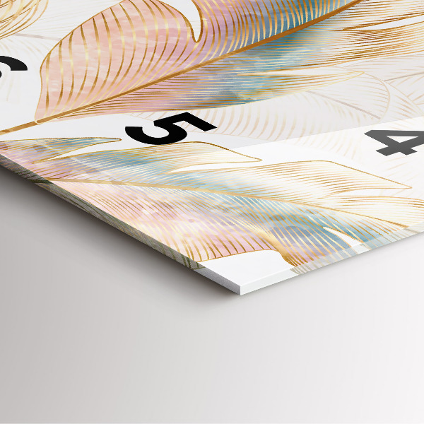 Reloj de pared cuadrado Naturaleza con hojas