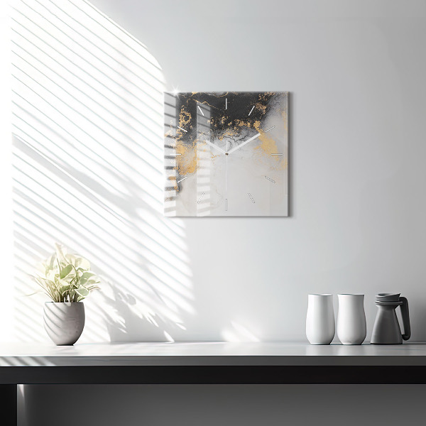 Reloj cuadrado Arte en mármol