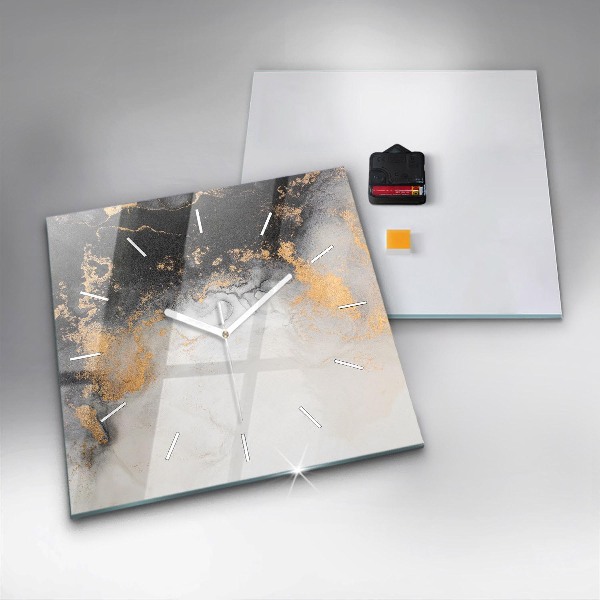 Reloj cuadrado Arte en mármol