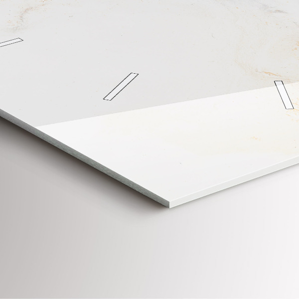 Reloj cuadrado Arte en mármol