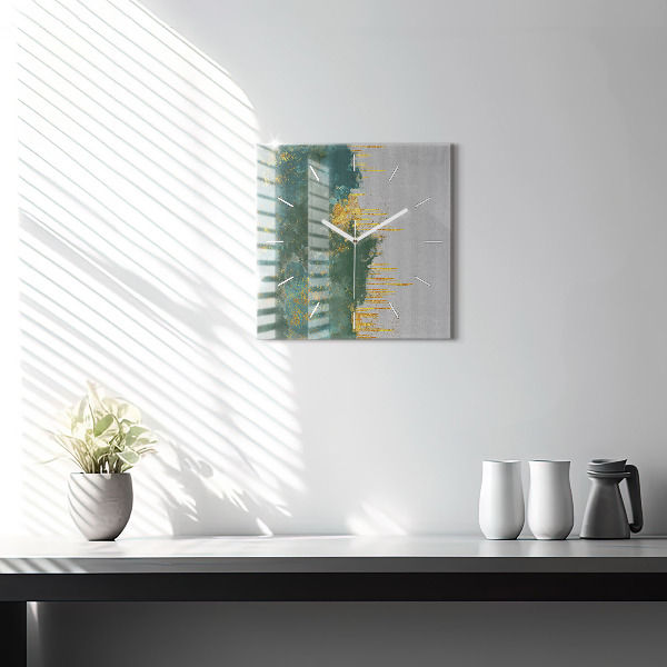 Reloj de pared cuadrado Patrón decorativo