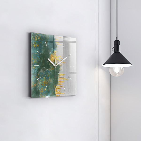 Reloj de pared cuadrado Patrón decorativo