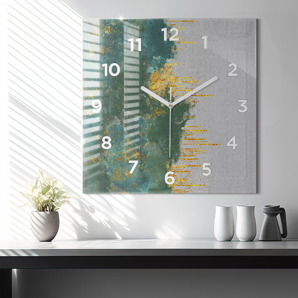 Reloj de pared cuadrado Patrón decorativo