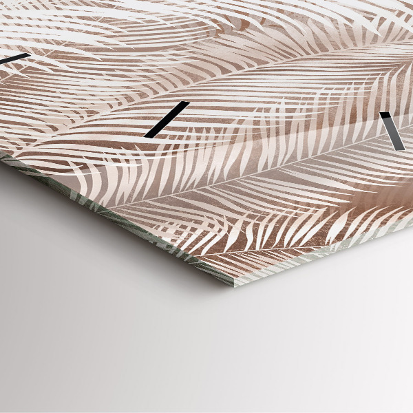 Reloj de pared cuadrado Hojas tropicales