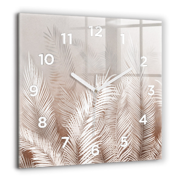 Reloj de pared cuadrado Hojas tropicales