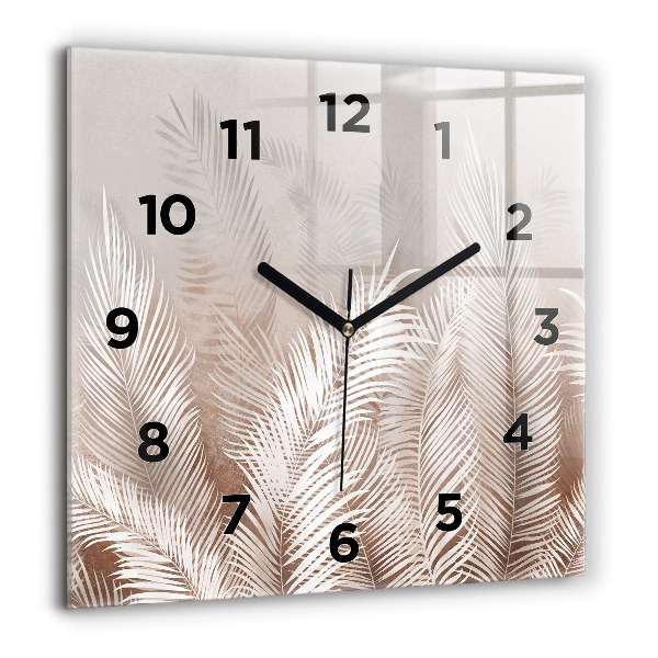 Reloj de pared cuadrado Hojas tropicales