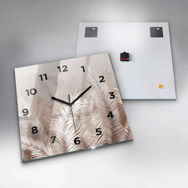 Reloj de pared cuadrado Hojas tropicales