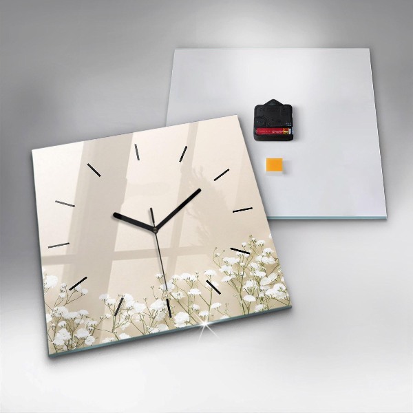 Reloj de pared cuadrado Flores en flor