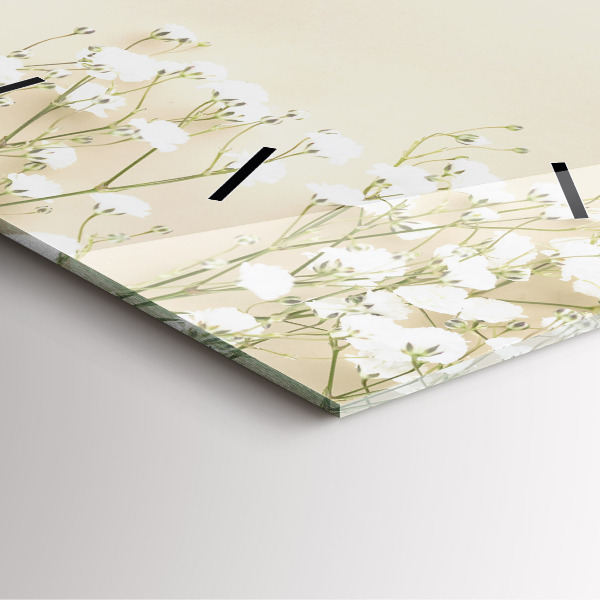 Reloj de pared cuadrado Flores en flor