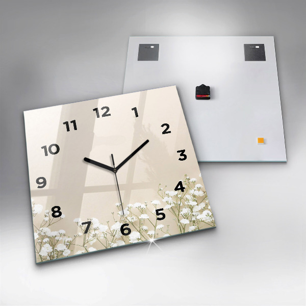 Reloj de pared cuadrado Flores en flor