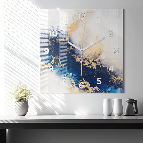 Reloj de pared cuadrado Patrón de mármol