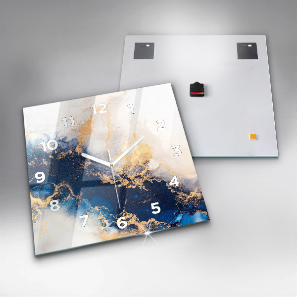 Reloj de pared cuadrado Patrón de mármol