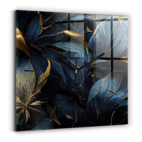 Reloj cuadrado Flores decorativas