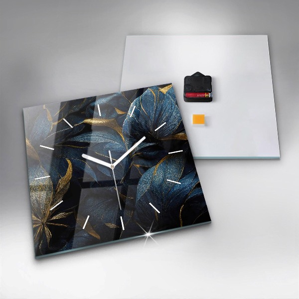 Reloj cuadrado Flores decorativas