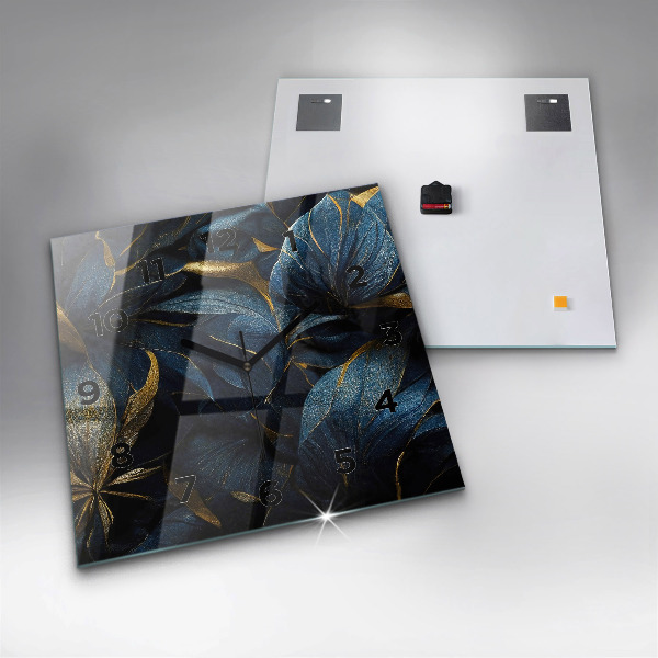 Reloj cuadrado Flores decorativas