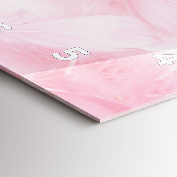 Reloj cuadrado Plumas abstracto