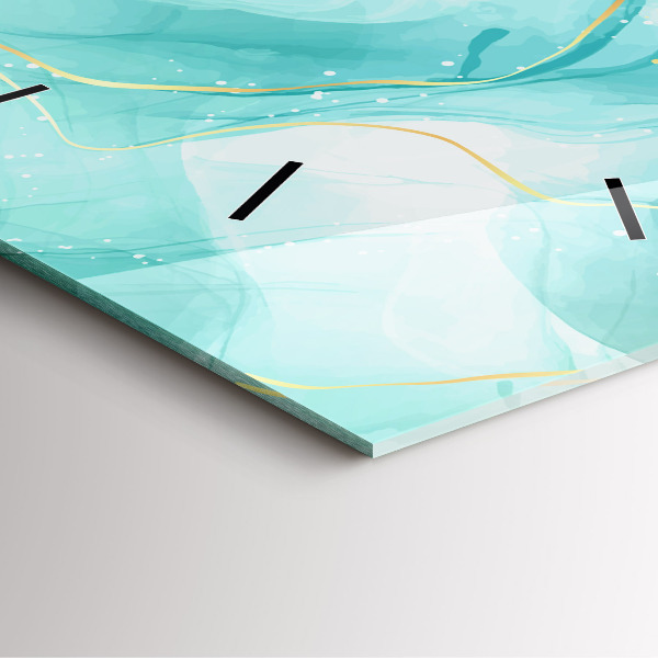 Reloj de pared cuadrado Mármol abstracto