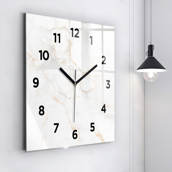 Reloj de pared cuadrado Elegante mármol