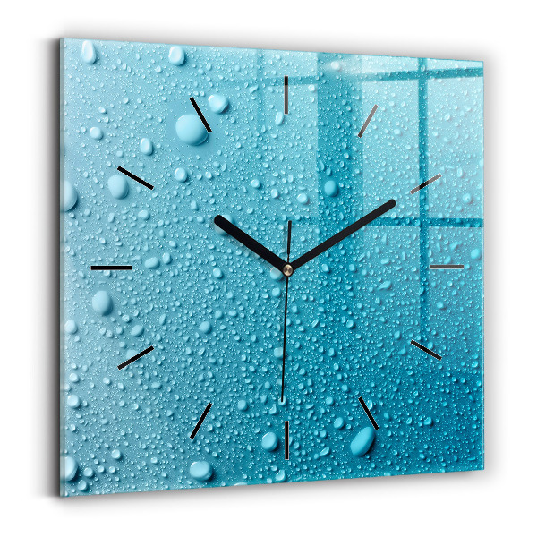 Reloj cuadrado Gotas de agua