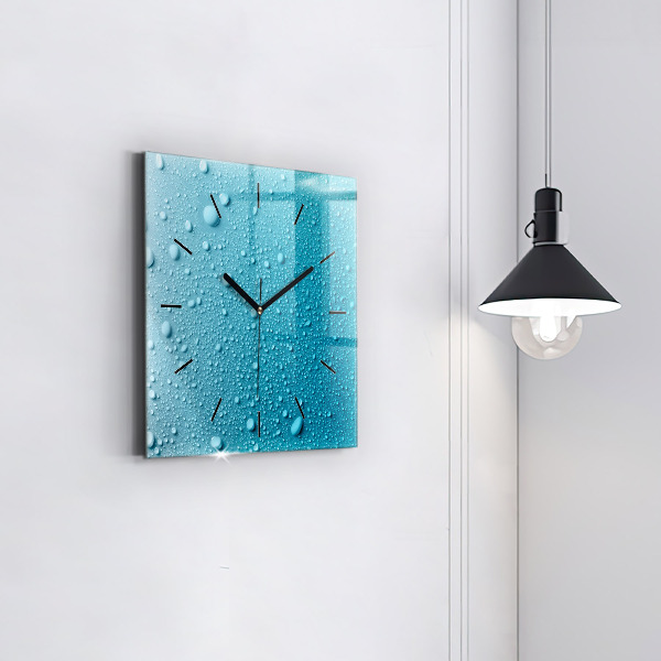 Reloj cuadrado Gotas de agua