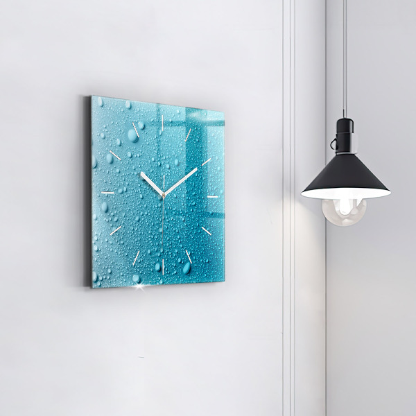 Reloj cuadrado Gotas de agua