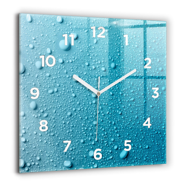 Reloj cuadrado Gotas de agua