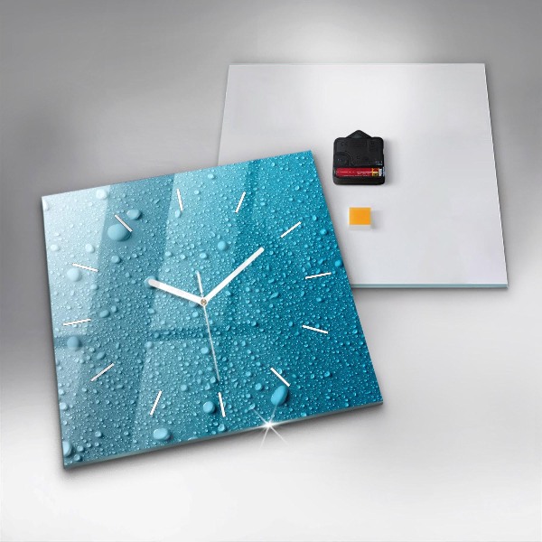 Reloj cuadrado Gotas de agua