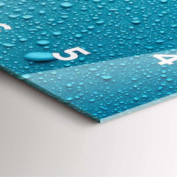 Reloj cuadrado Gotas de agua