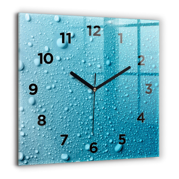 Reloj cuadrado Gotas de agua