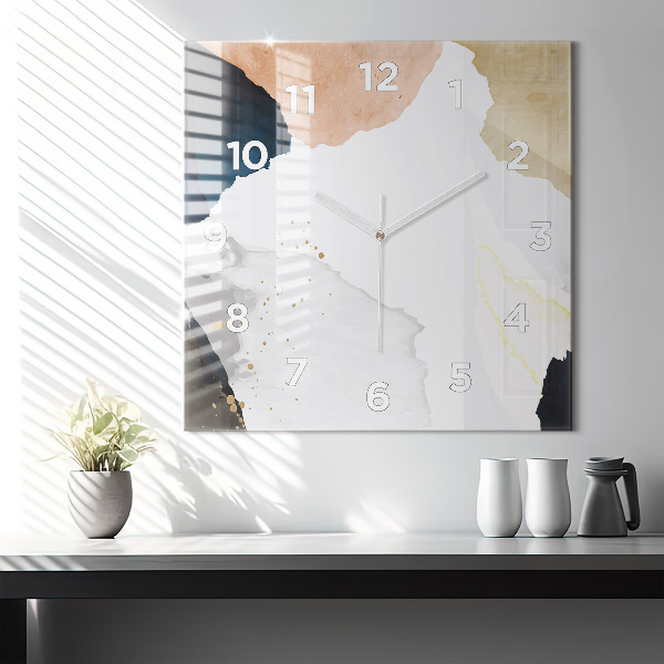 Reloj cuadrado Manchas abstracto
