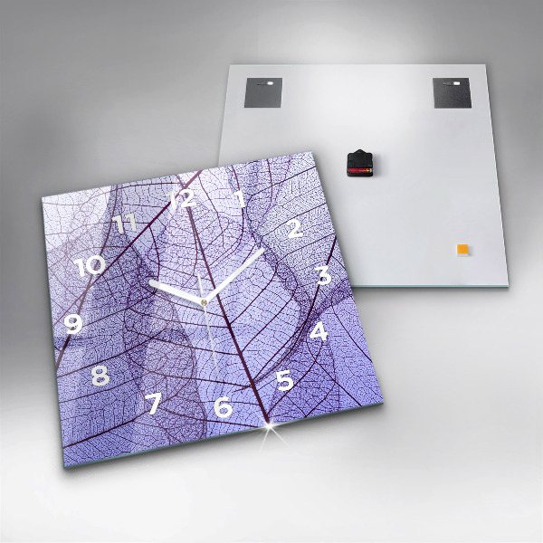 Reloj cuadrado Hojas de la naturaleza