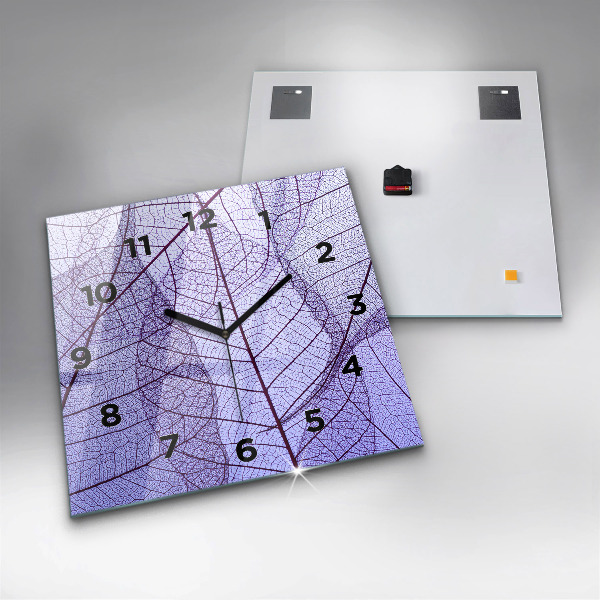 Reloj cuadrado Hojas de la naturaleza