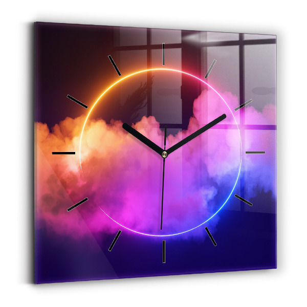 Reloj cuadrado Abstracto humo 3D