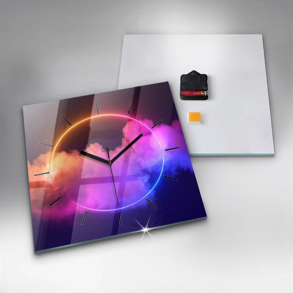 Reloj cuadrado Abstracto humo 3D