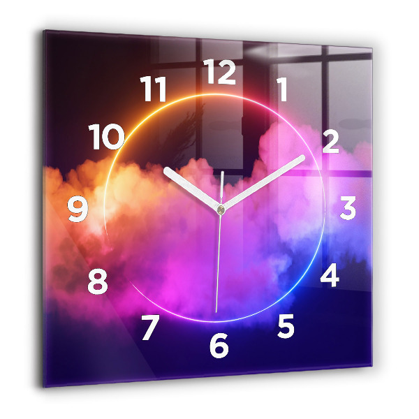 Reloj cuadrado Abstracto humo 3D