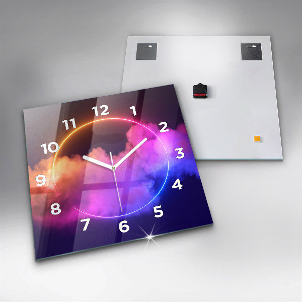 Reloj cuadrado Abstracto humo 3D