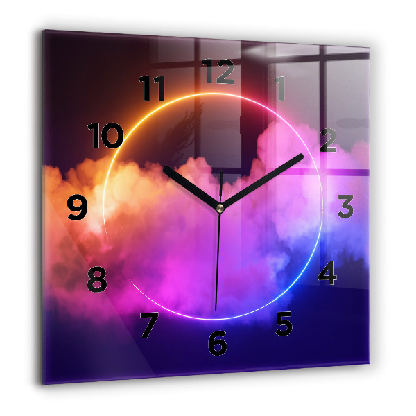 Reloj cuadrado Abstracto humo 3D