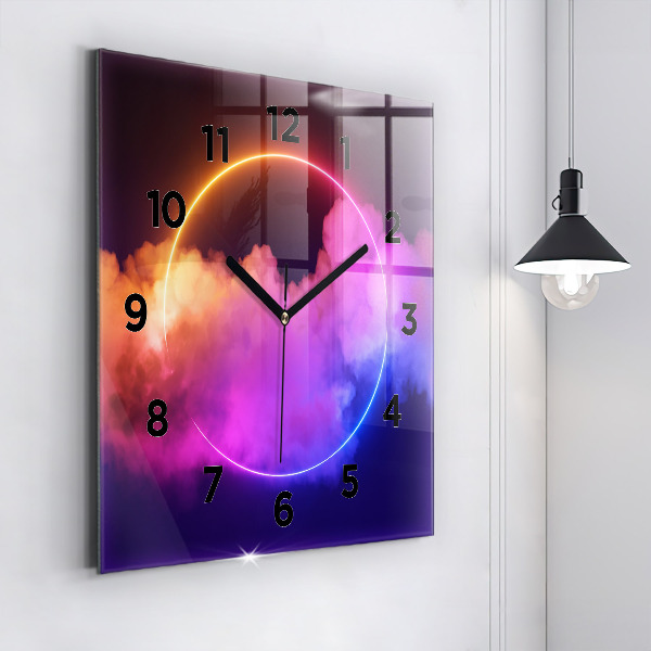 Reloj cuadrado Abstracto humo 3D