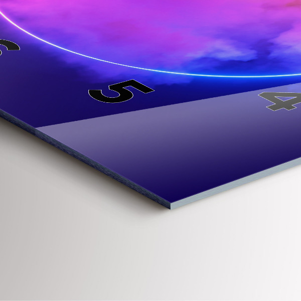 Reloj cuadrado Abstracto humo 3D