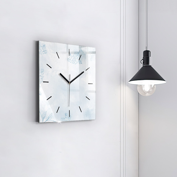 Reloj cuadrado Dibujo de plantas
