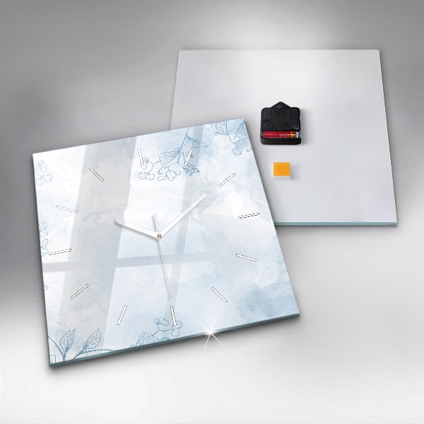 Reloj cuadrado Dibujo de plantas