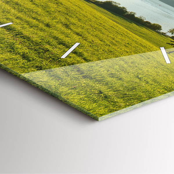 Reloj de pared cuadrado Montañas y campos